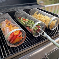 Stainless Steel BBQ Mesh Outdoor BBQ Cage Rolling BBQ Tube