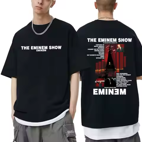 Rapper Eminem The Eminem Show Album 2025 T-shirt Men Women Fashion Hip Hop Oversized T Shirt Male Ca