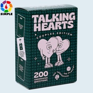 TALKING HEARTS Conversation Cards - Couple Card Game for Date Nights & Travel Adventures