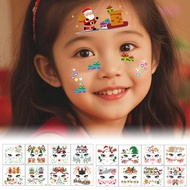 Christmas Makeup Face Patch Cartoon Cute Waterproof Face Makeup Sticker For Kids Set O0a8