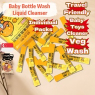 [SG] Baby Bottle Milk Bottle Liquid Cleanser ❤️ Travel Bottle Brush Fruits Vegetable Detergent Baby 