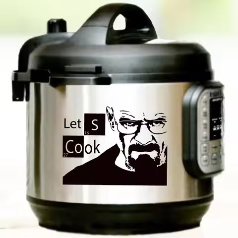 Instant Pot Vinyl Sticker, Kitchen Lets Cook Pressure Cooker Decals, Breaking Bad Heisenberg Decals 
