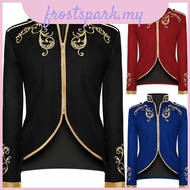 Dapper Men Palace Prince Gold Embroidery Blazer Slim Fit Jacket Activities Theme For