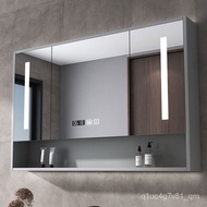 LP-6 😃ZQMSmart Bathroom Mirror Cabinet Mirror Box Wall-Mounted Separate Toilet Bathroom Mirror with Light Storage Locker