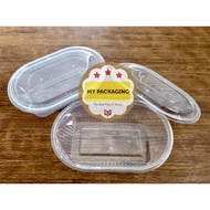 NEW Thinwall 750 ML OVAL Microwave Container 750ml Plastic Lunch Box (25PCS) CLEAR Lunch Box Contain