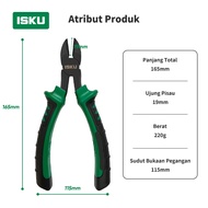 ISKU Diagonal Cutting Pliers / Tang Potong 6" /Tang Pemotong Kabel Listrik Diagonal