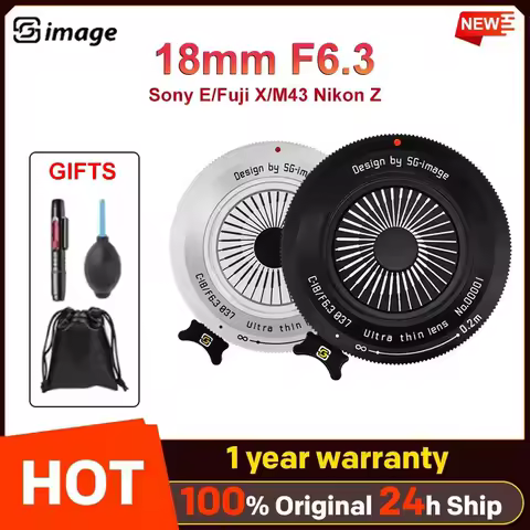 SG Image 18mm F6.3 APS-C Manual Focus Portrait Lens for Mirrorless Camera Nikon Z Sony E M43 Mft Fuj