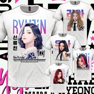 Itzy T-shirt Baju Itzy Member Inspired Bootleg Graphic T-Shirt Kpop Y2K Style Cotton Tee Unisex