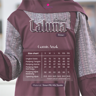 Rauna Pride - Baju Keluarga Muslim - Sarimbit Laluna Wine