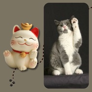 Lucky Cat Waving Fortune Desk Decoration