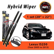 Hybrid Wiper Lexus IS250 2005 to 2013 20"+22" (1set)