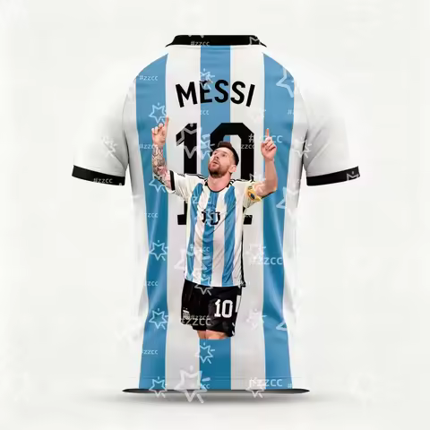 2026 Messi Argentina Team Football Jersey Match & Training Kit Summer Sports Men's T-Shirt Children'