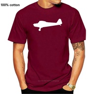 Side View Piper J3 Cub Airplane T-Shirt Black White Cotton Aerospace Plane Shirt