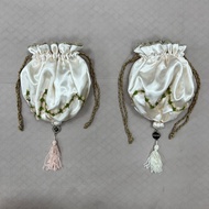 Jill stuart Japanese Classical Satin Tassel Drawstring Bag Exhibits