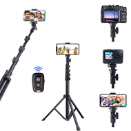 64 Inch Tripod for Cell Phone Camera Phone Tripod with Remote and Phone Holder Portable Tripod for V