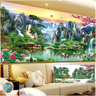 Diamond painting of flowing water landscape (160 x70) cm