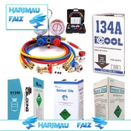 ‼️ 100% ORI ‼️ Manifold Gauge Set R134a Meter Gas 13.6kg Gas Aircond Kereta Car Peti Ais R134 134A f