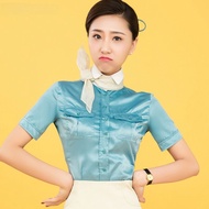 เกาหลี Air Stewardess Uniform Professional Workwear สปาแผนกต้อนรับพนักงานขาย Custom Made โพลีเอสเตอร