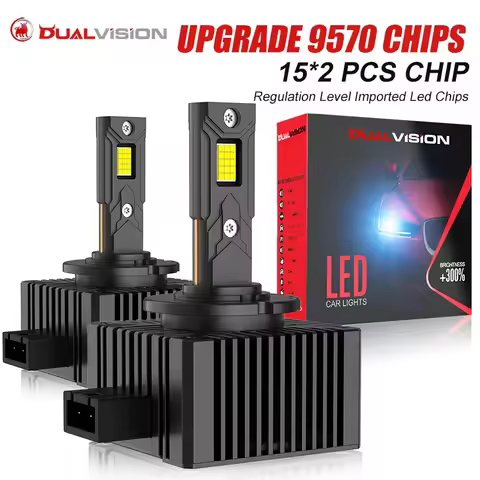 Dualvision D1S D3S LED Headlights HID D2S D4S D5S D8 Turbo LED 30000LM 35W Two-sided CSP Chip 6500K 