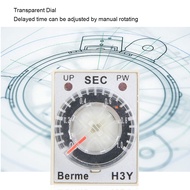 sellwell-SG Time Relay  DC 24V H3Y-2 Delay Timer Control Switch with 1/3/6/10/30/60S Transparent Dia
