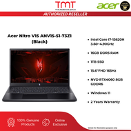 Acer Nitro V15 ANV15-51-73Z1 Gaming Laptop (Black) |  i7-13620H | 16GB RAM 1TB SSD | 15.6''FHD (165Hz) | RTX4060 8GB | Backlit Keyboard | Win11 | 2Y Warranty
