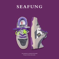 รองเท้าสเก็ตบอร์ดคู่รักลายหมีน้อยสีเทาแบบใหม่ฤดูใบไม้ร่วง seafung อังกฤษรองเท้าลำลองสไตล์สปอร์ตแมทช์ลุคง่ายสำหรับผู้หญิง