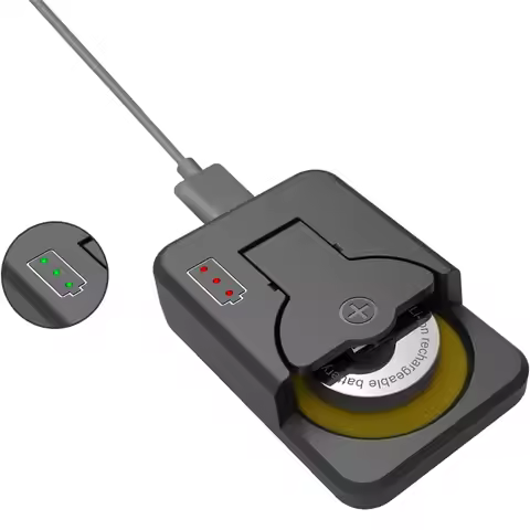 Coin Button Battery Charger for ML1220 ML2016 ML2020 ML2032 Etc. 3V 3.3V Rechargeable Battery, USB-C