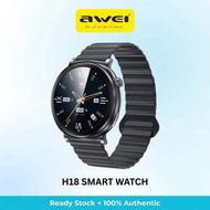 ​【Ready Stock】Awei H18 Smartwatch 1.43 inch AMOLED Display Smart Watch | IP68 Waterproof | 100% Orig