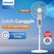 Terbaru! Kipas Angin Putih CX1220/00 - Lebih Canggih dengan Timer Kipas Baling 6 16 Inch Kipas Angin