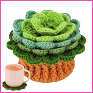 Crochet Coaster Kit Handmade Plant Crochet Kit 6 Coasters in a Plant Pot Crochet Start Kit Crochet P
