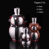 304 Stainless Steel Gourd Hip Flask, Metal Wine Bottle, Outdoor Portable Alcohol Flask, Vodka Bottle