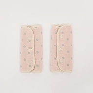 六層紗揹帶口水巾-粉粉灰
