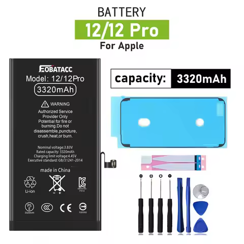 2026 Years EOTABACC New 100% High Quality Battery for APPle 12 Pro 3320mah Mobile Phone Bateria+ Fre