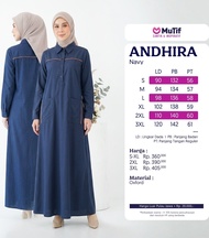 GAMIS DEWASA MUTIF ANDHIRA NAVY || GAMIS TERBARU MUTIF