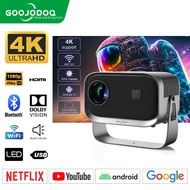 GOOJODOQ Projector Portable Wifi 4k Projector Full HD 1080p 10000 LM Supports Android iOS Syncing Smartphone Screen Home outdoor Theater Projector,Professional outdoor projector