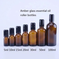 Botol Roll On Kaca Amber Volume 5ml, 10ml, 15ml, 20ml,30ml,50ml,100 ml