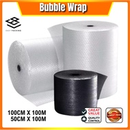 BUBBLE WRAP SINGLE BUBBLE WRAP DOUBLE LAYER (50cm/100cm x 100m ) / Air Bubble Wrap Borong Murah