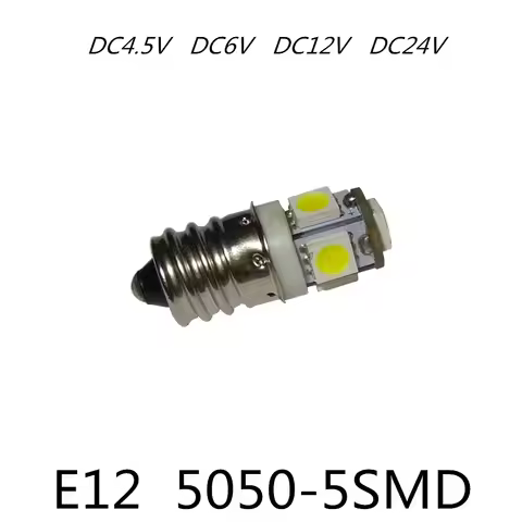 2PCS LED 4.5V E12 6V led 12V Instrument bulb 3V E12 24V Indicator bulb red DC24 E12 blue green E12 D