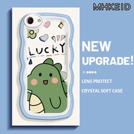 MHKEID Casing Ponsel untuk OPPO A83 A59 A55 A54 A53 2020 A53s A32 A33 2020 A11s Case Lucu Dinosaurus