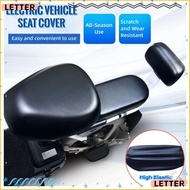 LETTER Cushion Cover, Universal Sunscreen Electric Vehicle Seat Cover, Leather Waterproof Front Seat