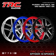 TRC CNC XPYDER 10 SPOKES MAG WHEELS (1.4F x 1.4R x 14) for FAZZIO/ SOUL 125/GEAR/ MIO I 125 7701