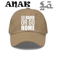 Unisex kids baseball cap go hard or go home