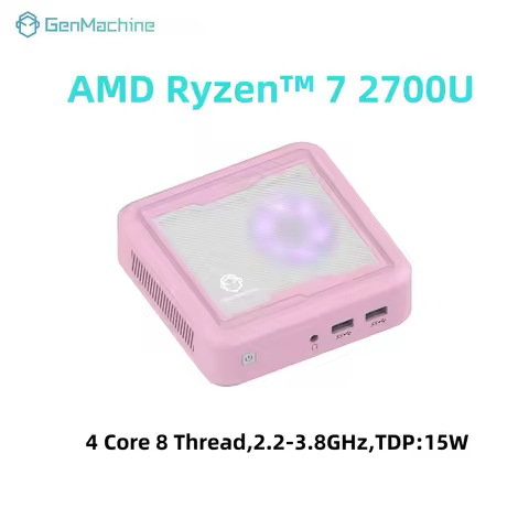 Gemachine AMD Ryzen 7 2700U Mini PC Windows 11 3.8GHz 15W DIY Gaming Computer DDR4 M.2 2280 NVMe WIF