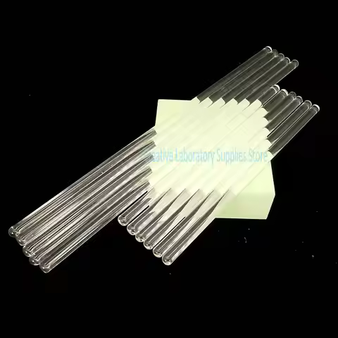 5pcs/10pcs Labortory Solid Borosilicate Glass Rod 150mm 200mm 300mm 400mm Stirring rod forTeaching L
