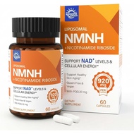 NMNH Supplement 920mg, NMN Supplement with NR & PQQ, Liposomal, 60 Capsules