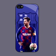 HW-20 Messi FC Glass KACA Casing for iphone 6 XR 8 XS 6S SE X 7 Max Plus 2020 2022