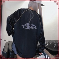 GODMOTHER No. 7 Long-Sleeved Sports T-Shirt American Hip Hop Style Unisex Loose Sleeve T-Shirt