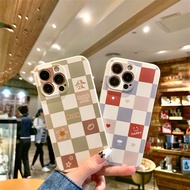 Case OPPO A78 5G A16K A1K A16E F5 F7 F9 F11 PRO F1S K3 R15 R17 PRO R9 F1 R9S PLUS A73 A37 A71 A83 plaid smiley MF219T Soft Cover Phone Case