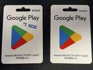 日本 Google Play Gift Card 10000円