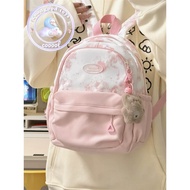 Pink Women's School Bag Korean imported ins shoulder bag cute fashion Women's backpack Korean style 